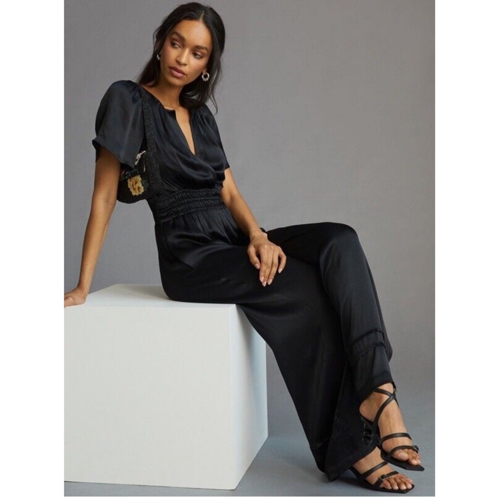 Anthropologie Midnight Black Jumpsuit